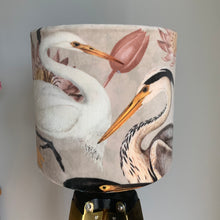 Load image into Gallery viewer, Velvet Heron with Beige background Lampshade