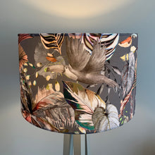 Load image into Gallery viewer, Velvet Grey Jungle themed Lampshade