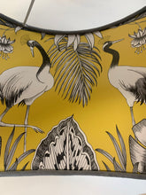 Load image into Gallery viewer, Grey Velvet with Yellow Leopard Jungle Themed Inner Lampshade