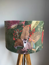 Load image into Gallery viewer, Velvet Pink Toucan Monkey Lampshade