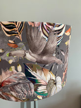 Load image into Gallery viewer, Velvet Grey Jungle themed Lampshade