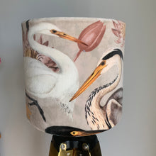 Load image into Gallery viewer, Velvet Heron with Beige background Lampshade

