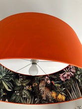 Load image into Gallery viewer, Orange with Velvet Leopard Inner Lampshade / Ceiling Pendant
