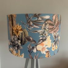 Load image into Gallery viewer, Velvet Baby Blue Scandinavian Cactus Lampshade
