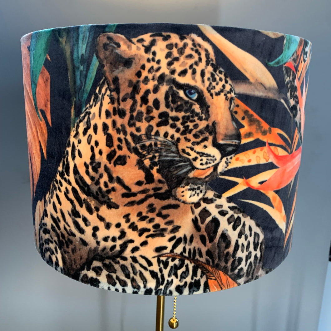 Velvet Large Leopard Lampshade