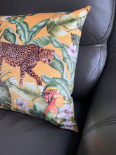 Load image into Gallery viewer, Velvet Leopard 50 x 50cm Cushion - Yellow

