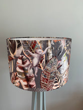 Load image into Gallery viewer, Velvet Grey Jungle themed Lampshade
